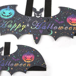 Load image into Gallery viewer, Halloween pet costume bat wings for cats and dogs with colorful pumpkins and spooky design in felt material