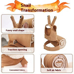 Load image into Gallery viewer, Brown polyester cat snail headdress costume with funny snail eyes, velcro strap, traction opening, and soft fabric for pets