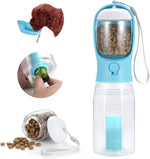 Load image into Gallery viewer, Pet water bottle with food compartment and accessories