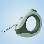 Load image into Gallery viewer, Ring-shaped retractable pet leash with LED light for safe nighttime walks and comfortable grip design