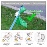 Load image into Gallery viewer, Portable degradable dog poop bag dispenser attached to leash with easy hang card pocket design for responsible waste disposal.