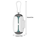 Load image into Gallery viewer, Compact white dog poop bag dispenser with hook, portable and degradable for easy pet waste cleanup.