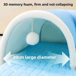 Load image into Gallery viewer, Cat tunnel bed with 3D memory foam, 20cm diameter, breathable and firm structure for hiding and sleeping comfort.