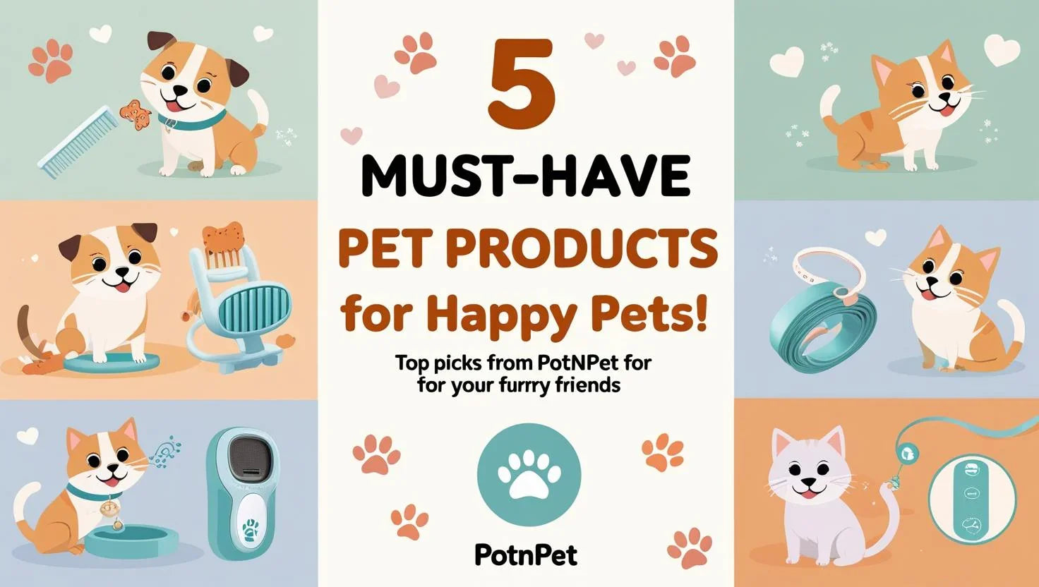 🐾 5 Must-Have Pet Products to Keep Your Furry Friend Happy & Healthy 🐶🐱 - POT N PET