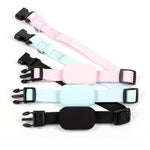 Load image into Gallery viewer, Waterproof GPS pet trackers in pink, blue, and black collars for cats and dogs to prevent losing pets.

