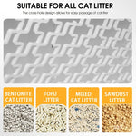 Load image into Gallery viewer, Close-up of cross-hole design in automatic cat litter box allowing easy passage for bentonite, tofu, mixed, and sawdust cat litter types
