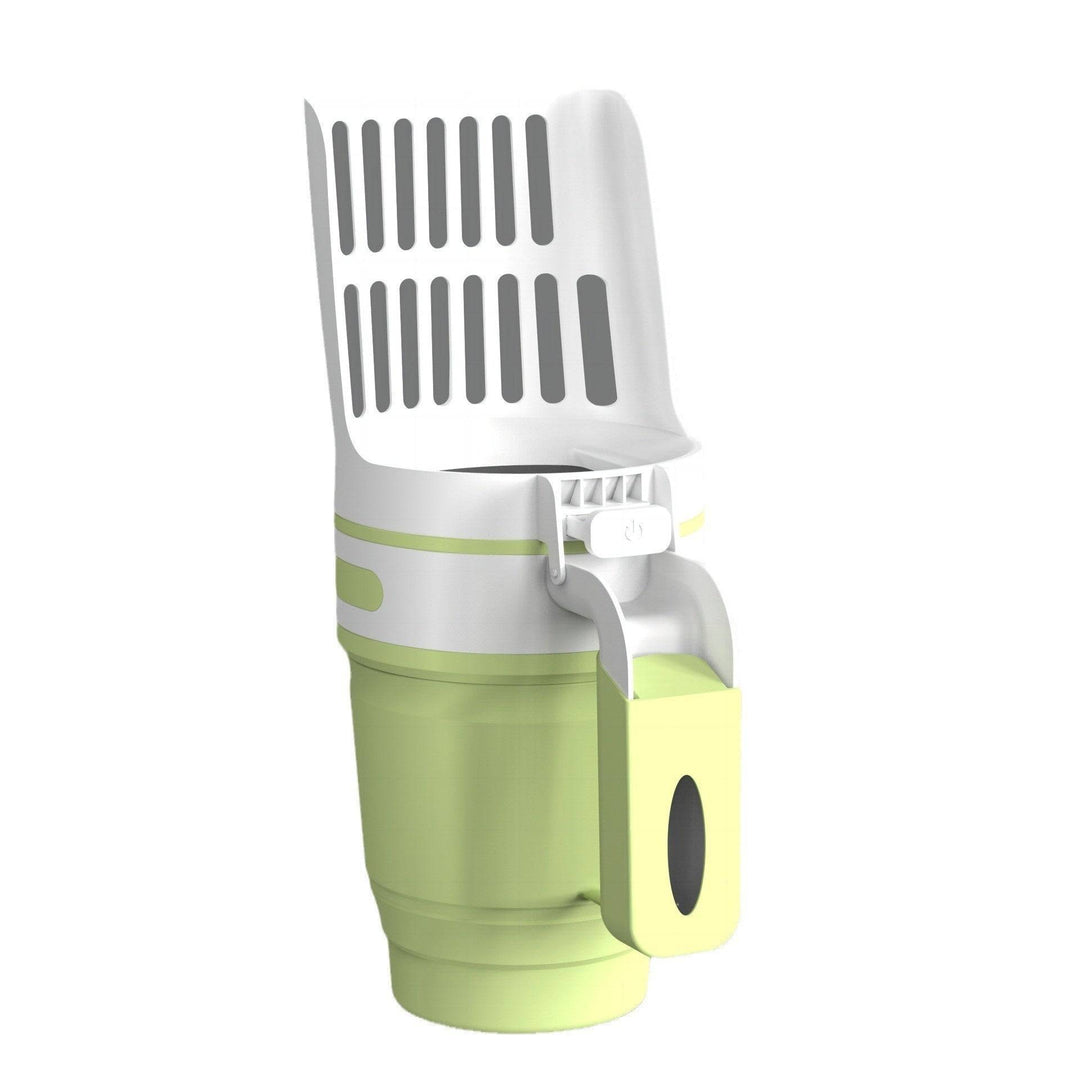 Wide cat litter scoop and refill bags kit designed for easy self-cleaning and litter disposal convenience