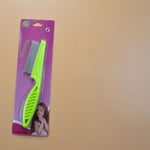 Load image into Gallery viewer, Green stainless steel flea comb for pets in retail packaging, anti-flea grooming tool for cats and dogs, ideal for daily use.