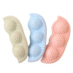 Load image into Gallery viewer, Three colorful textured chew stick balls in cream, blue, and pink for puppy teeth cleaning and chewing play.
