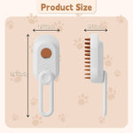 Load image into Gallery viewer, Dimensions of the Cat Steam Brush measuring 7.87 by 2.56 by 1.57 inches for grooming and shedding control.
