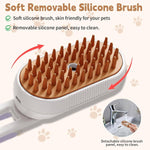 Load image into Gallery viewer, Soft removable silicone brush panel for pet grooming, skin-friendly and easy to clean with Cat Steam Brush product.
