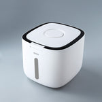 Load image into Gallery viewer, White sealed pet grain storage box with moistureproof design for keeping dog and cat food fresh

