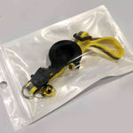 Load image into Gallery viewer, Yellow reflective adjustable pet collar with bell and Airtag holder for cats and small dogs in clear packaging
