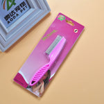 Load image into Gallery viewer, Pink pet grooming flea comb in retail packaging, fine tooth stainless steel tool for daily flea control in pets.