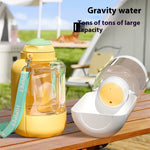 Load image into Gallery viewer, Portable 2-in-1 dog water bottle and food container with large capacity and integrated bowl for travel and outdoor use
