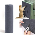 Load image into Gallery viewer, Gray DIY self-adhesive cat scratcher mat protecting sofa from scratches and showing trimmable carpet board feature.
