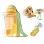 Load image into Gallery viewer, Portable 2-in-1 dog water bottle and food container with integrated bowl for easy travel feeding and hydration.
