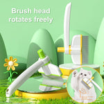 Load image into Gallery viewer, Self-cleaning pet grooming comb with rotating brush head for removing fleas, tangles, and shedding from cats and dogs
