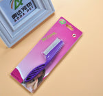 Load image into Gallery viewer, Purple anti-flea pet grooming comb in retail packaging, stainless steel teeth for effective flea removal in dogs and cats.