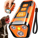 Load image into Gallery viewer, Ultrasonic Anti-Bark Dog Deterrent with 3-head design and LED flashlight, safe and rechargeable dog training tool for behavior correction.