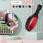 Hands-free wrist strap automatic dog leash in red and black for easy and safe pet walking with multiple color options.