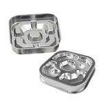 Load image into Gallery viewer, Pet Square stainless steel slow feeding bowl with bone-shaped anti-choke design and non-slip base for dogs and cats.
