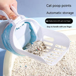 Load image into Gallery viewer, Wide cat litter scoop with refill bag for easy one-finger handling and automatic waste storage in self-cleaning bin kit
