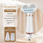 Load image into Gallery viewer, Rose gold pet air dryer with hot spray and one-click hair removal for fast, quiet drying and grooming of dogs and cats
