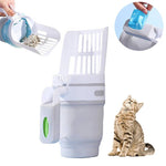 Load image into Gallery viewer, Wide cat litter scoop with refill bags and self-cleaning bin kit for easy cat litter cleanup and disposal
