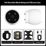 Load image into Gallery viewer, Black rainproof silicone case and accessories for pet recorder collar with camera and GPS tracker for cats and dogs
