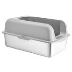 Load image into Gallery viewer, 6-inch deep cat litter box with high walls and filtering foot board for odor control and mess prevention
