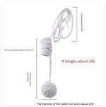 Load image into Gallery viewer, Interactive spring cat toy with 30cm extendable spring and 3cm rabbit fur ball for playful exercise
