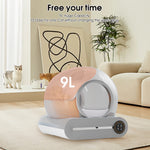 Load image into Gallery viewer, Smart self-cleaning cat litter box with 9L capacity and app control for hassle-free pet care at home
