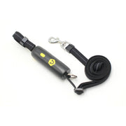 Duplicate view of black Stretch Dog Leash for Small Medium Breeds, showcasing compact design and secure clip for pet safety.