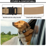 Load image into Gallery viewer, Dog wearing Airtag dog collar with reinforced zinc alloy buckle and soft padded lining by car window outdoors
