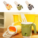 Load image into Gallery viewer, Multiple color options of integrated cat litter scoop with deodorizing bin, shown in yellow, green, and gray for personalized pet care.
