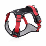 Load image into Gallery viewer, Adjustable army dog harness with reflective strips and red straps designed for large dogs.
