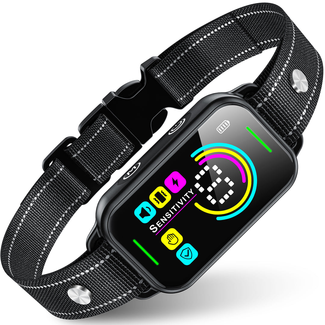 Smart Bark Collar - Rechargeable Anti Barking Training Collar with 8 Adjustable Sensitivity, Beep & Shock for Large, Medium & Small Dogs