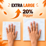 Load image into Gallery viewer, Extra large, thick pet wipe next to a hand showing size