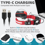 Load image into Gallery viewer, Red waterproof Airtag pet collar with glowing feature charging via Type-C cable connected to laptop.
