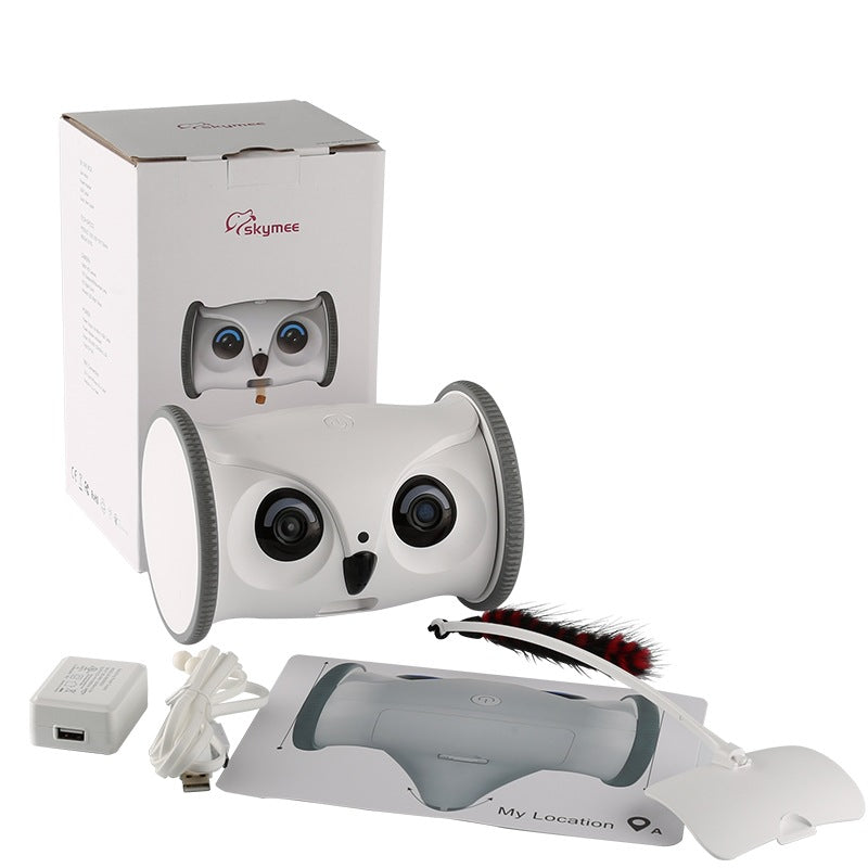 Smart Owl Pet Toy – Camera + Snack Dispenser Robot Ather Craft LLC