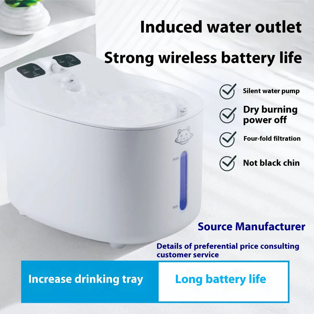 Smart Cat Water Fountain & Dispenser – Rechargeable & Silent Ather Craft LLC