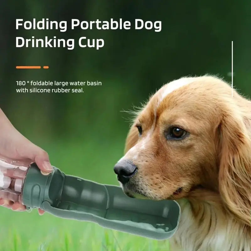 2-in-1 Pet Travel Feeder – Foldable Food & Water Cup Ather Craft LLC