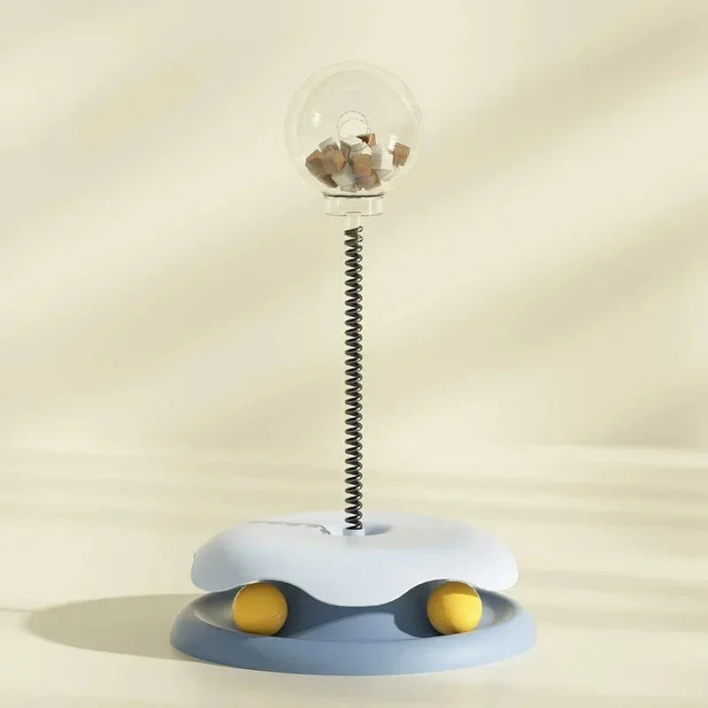 Cat Toy & Feeder Set – Turntable Ball + Self-Entertaining Play Kit Ather Craft LLC