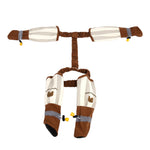 Load image into Gallery viewer, Beige Striped Winter Dog Pants – Cozy Polyester Skinny Pet Outfit for Outdoor Walks
