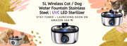 5L Wireless Cat/Dog Water Fountain with UVC LED Sterilizer
