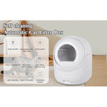 Load image into Gallery viewer, White smart automatic cat litter box with app control, self-cleaning, deodorization, and quiet operation features
