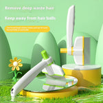 Load image into Gallery viewer, Self-cleaning pet grooming comb for cats and dogs removing fleas, tangles, shedding, and deep waste hair effectively.
