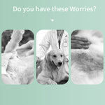 Load image into Gallery viewer, Veterinarian examining a golden retriever and close-ups of pet skin with fleas or irritation concerns.
