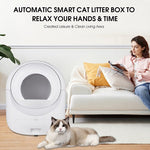 Load image into Gallery viewer, Smart automatic cat litter box with 10L drawer, self-cleaning and app controlled for hassle-free pet care.
